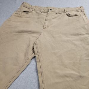 Vintage Y2K Carhartt Baggy Loose Fit Carpenter Skater Grunge Cyber Pants Tan 42